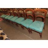 A set of eight Victorian chairs