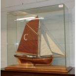 A late 20th century model Bristol Channel Pilot Cutter 'Cariad', originally built 1904, 54cm high (