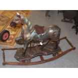 A painted rocking horse