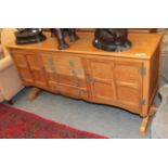 Two reproduction oak sideboards