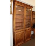 A mahogany two section bookcase