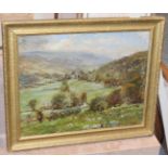 Herbert Royle (1870-1958) Yorkshire Dales scene, signed, oil on canvas board, 38cm by 48.5cm