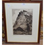 After Louis Whistler, ''Sterling Castle'', signed and inscribed etching, together with a further