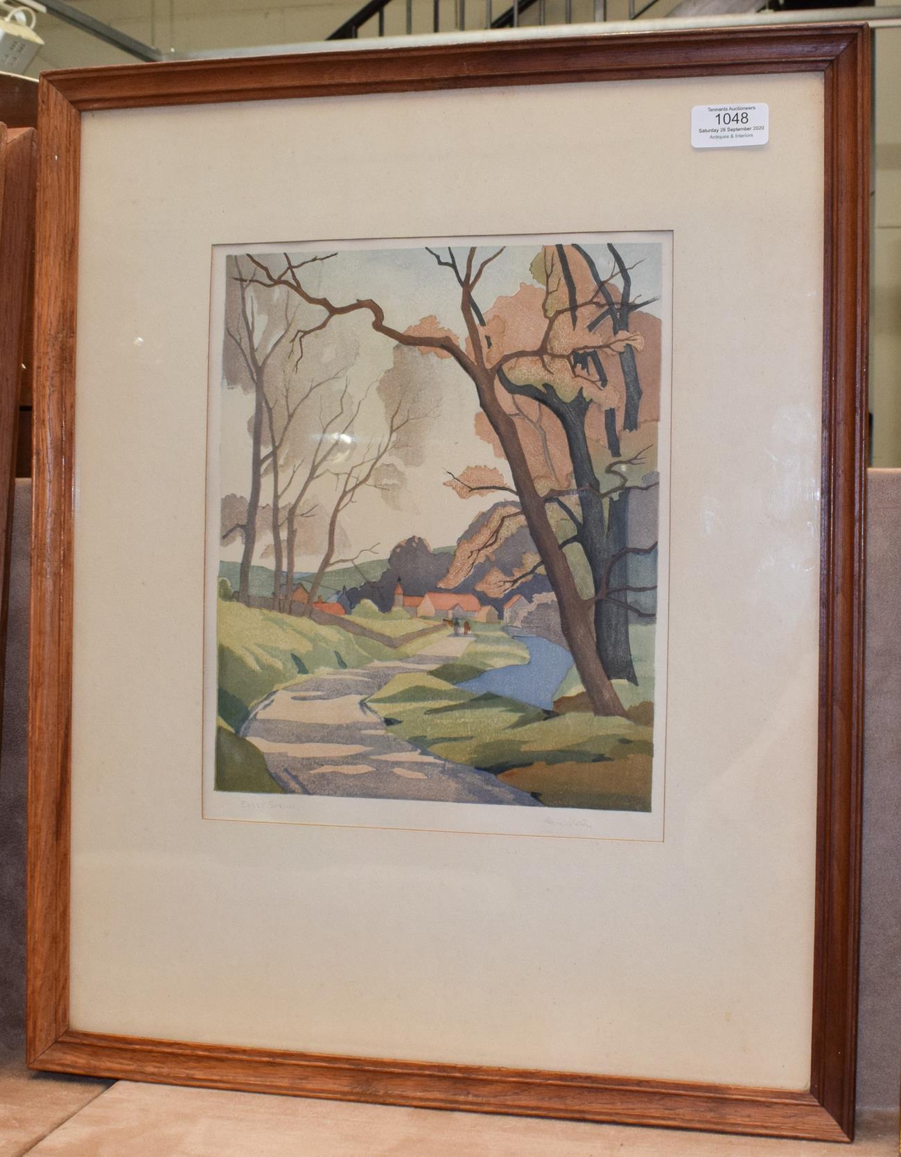 Clive Slater (19th/20th century) ''Early Spring'' signed and inscribed, print, 30.5cm by 24.5cm