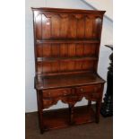 A Titchmarsh & Goodwin small dresser with rack, 91cm wide by 36cm deep by 162cm high
