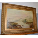R*E*Wilkinson (19th century), ''On Windermere Lake, Westmorland'', signed, signed, inscribed and