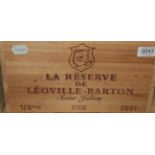 La Réserve De Léoville Barton 2001 Saint-Julien (twelve bottles)