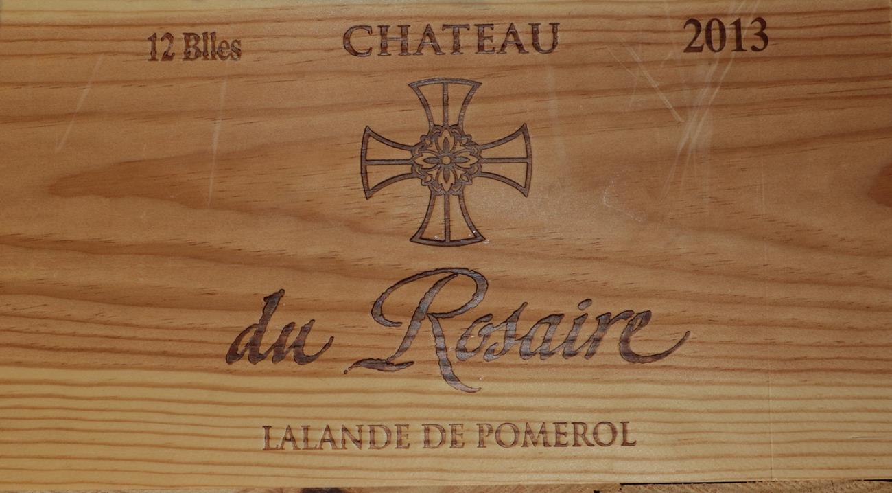 Château Du Rosaire 2013 Lalande de Pomerol (twelve bottles)