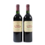 Château Du Margaux 1988 Pavillion Rouge, (two bottles)