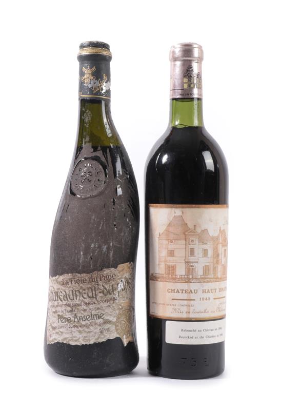 Château Haut-Brion 1943, recorked at the Château in 1986, Pessac (one bottle), Château Neuf-du-Pape,