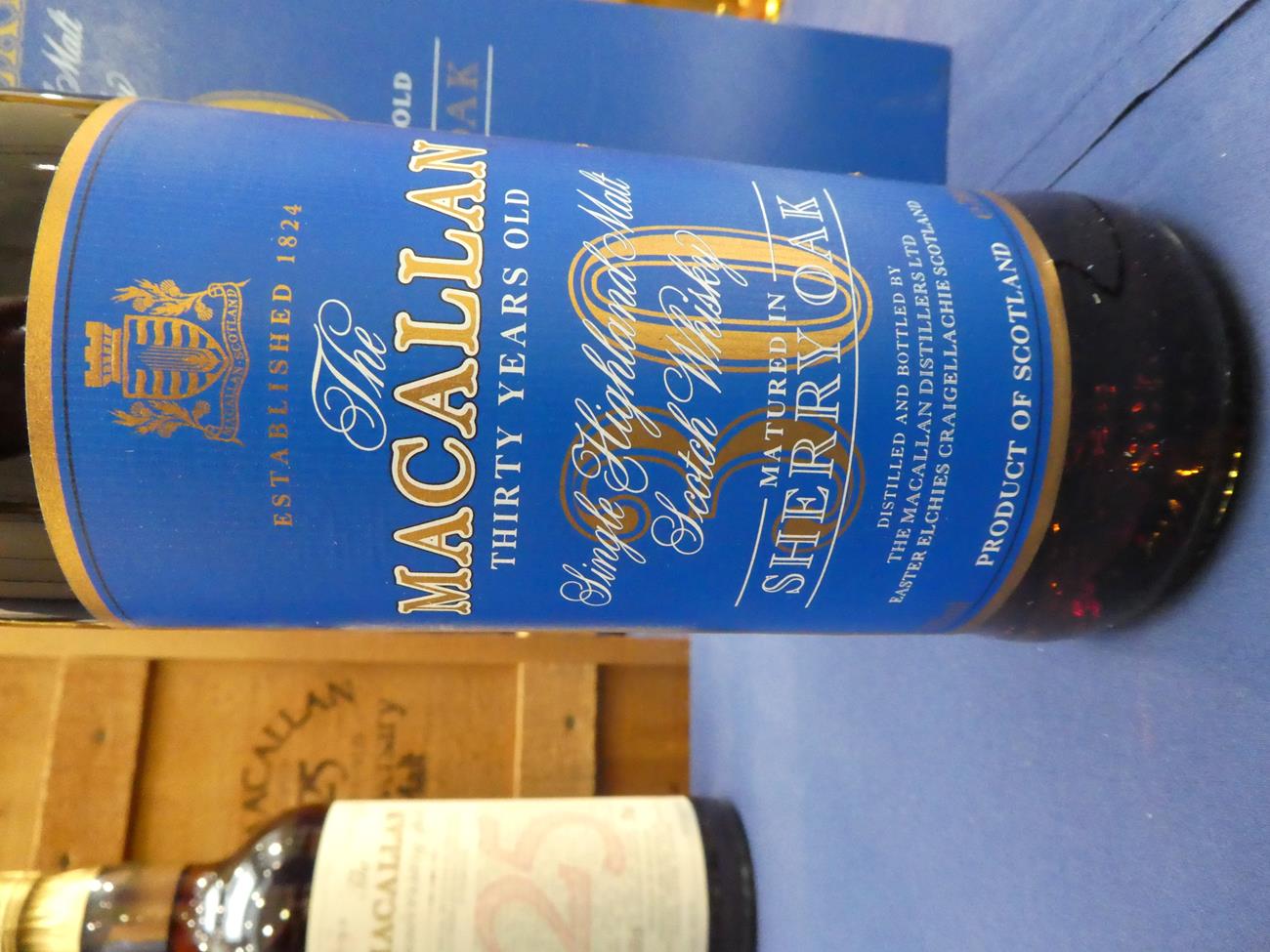 The Macallan 30 Years Old Single Highland Malt Scotch Whisky, 43% vol 700ml, in blue painted - Image 2 of 4