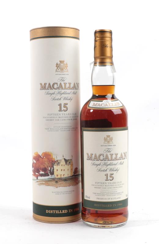 The Macallan Single Highland Malt Scotch Whisky 15 Years Old, distilled 1984, 43% vol 700ml, in