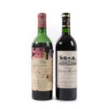 Château Mouton Rothschild 1970 Pauillac (one bottle), Château Lafon-Rochet 1990 Saint-Estéphe (one