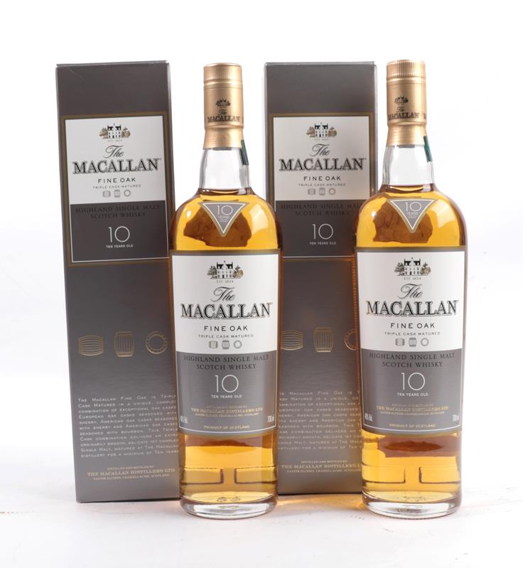 The Macallan Fine Oak Triple Cask Matured Highland Single Malt Scotch Whisky 10 Years Old, 40% vol