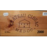 Château Cissac 2000, Haut-Médoc (twelve bottles)