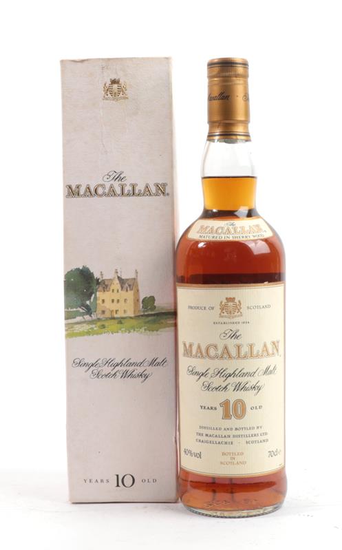 The Macallan 10 Years Old Single Highland Malt Scotch Whisky, 1990s bottling, 40% vol 70cl, in