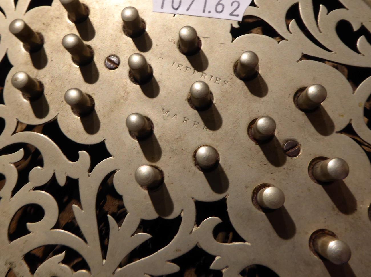 Jefferies Concertina Anglo Duet system, 6'' hexagonal endplates in bare metal finish one stamped ' - Image 2 of 8