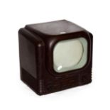 A Rare Bush Type TV22A Television Receiver, 1951, 405-line, 9-inch screen and white mask, in stepped