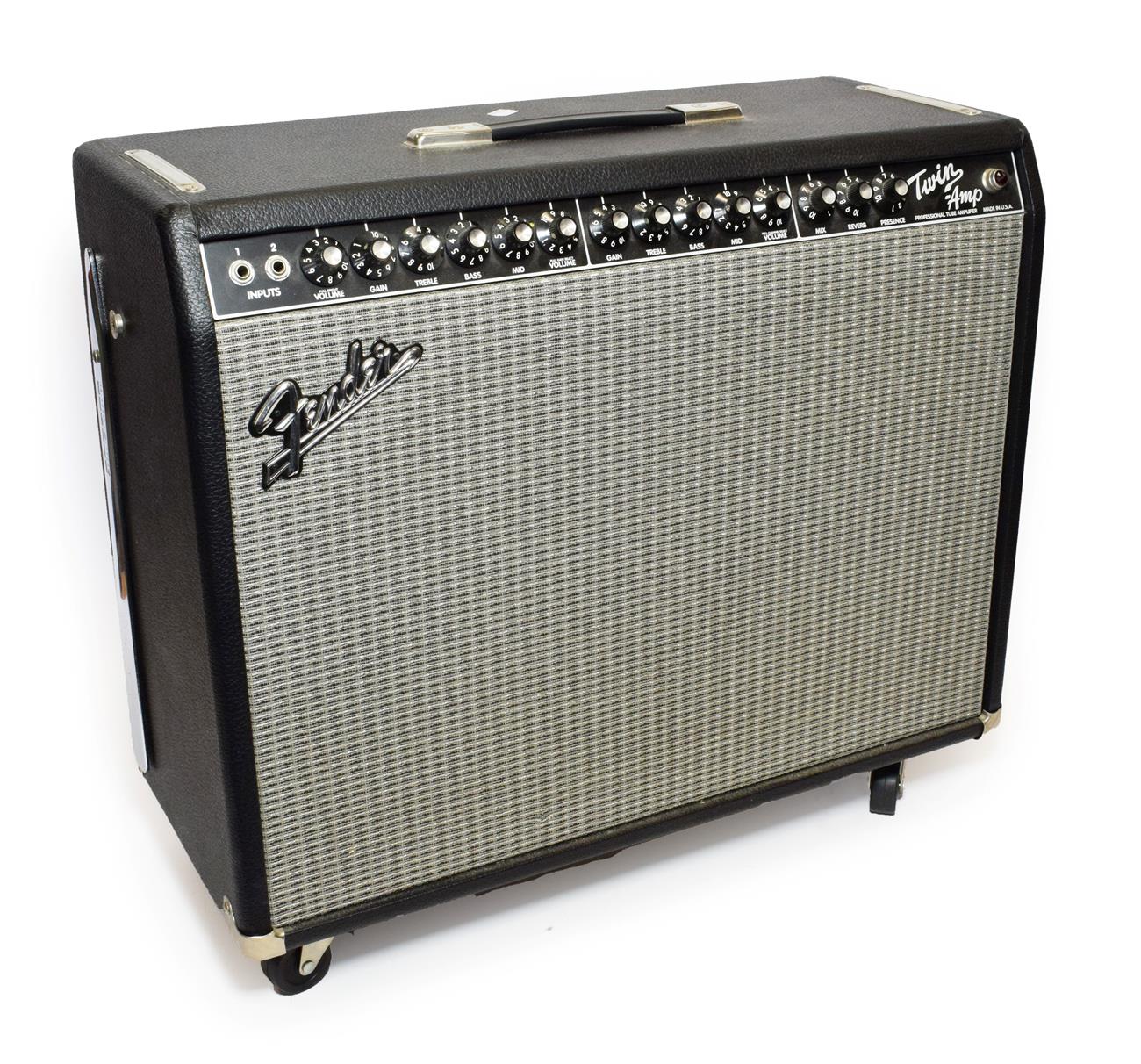 Fender Twin Amp two inputs, gain, treble, bass and mid controls, balanced line output as well as