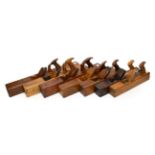 Wooden Planes (i) 25 3/4'' with Groves & Son steel 2 5/8'' wide; stamped 'H Farrow' and 'Varvill &