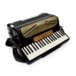 Hohner Musette IV Accordion 120 bass buttons and 41 treble keys, 9 treble voice paddles and 3 bass