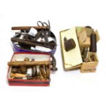 Various Leather Working Hand Tools including examples by CS Osbourne & J Dixon: pliers, hammers,