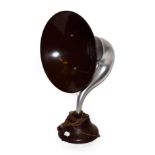 A Good BTH Size C Wireless Horn Loudspeaker, with BTH driver, brown Bakelite boss base, curved