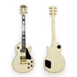 Gibson Les Paul Custom Guitar cream with black scratchplate, two humbucker pickups, three position
