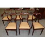 A Set of Six William IV Carved Mahogany Dining Chairs, 2nd quarter 19th century, including two