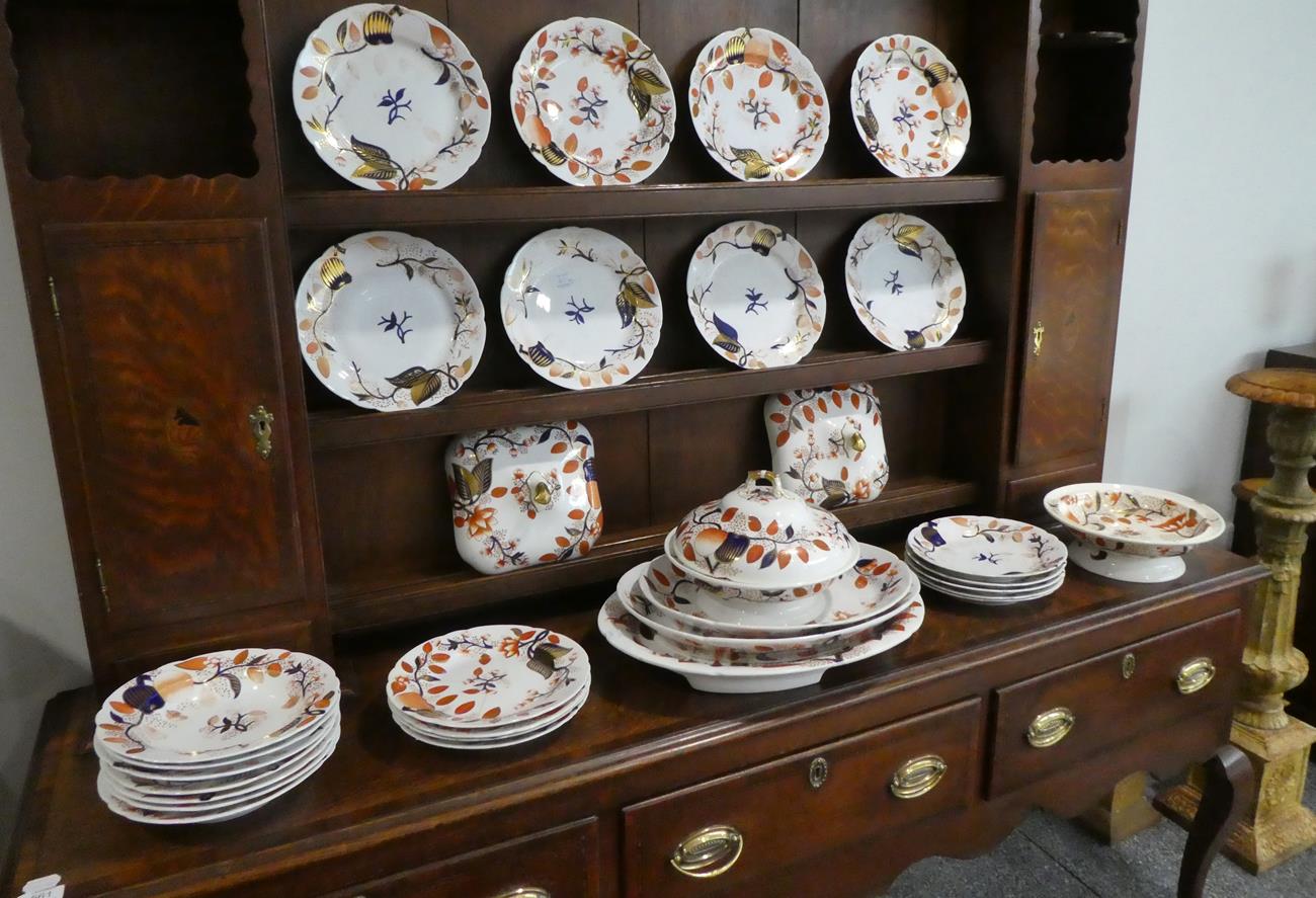 A Spode Porcelain Dinner Service, circa 1820, painted with an Imari type design, comprising a - Image 3 of 7