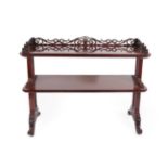 A Victorian Mahogany Two-Tier Dumb Waiter, 3rd quarter 19th century, of rectangular form with