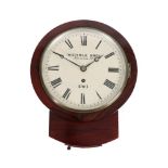 A Rosewood Drop Dial Wall Timepiece, signed Wehrle Bros, Warwick St, SW1, circa 1890, side and