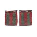 A Pair of Shah Savan Khoreen Bags North West Iran, circa 1900 Each flatwoven with large zig-zag