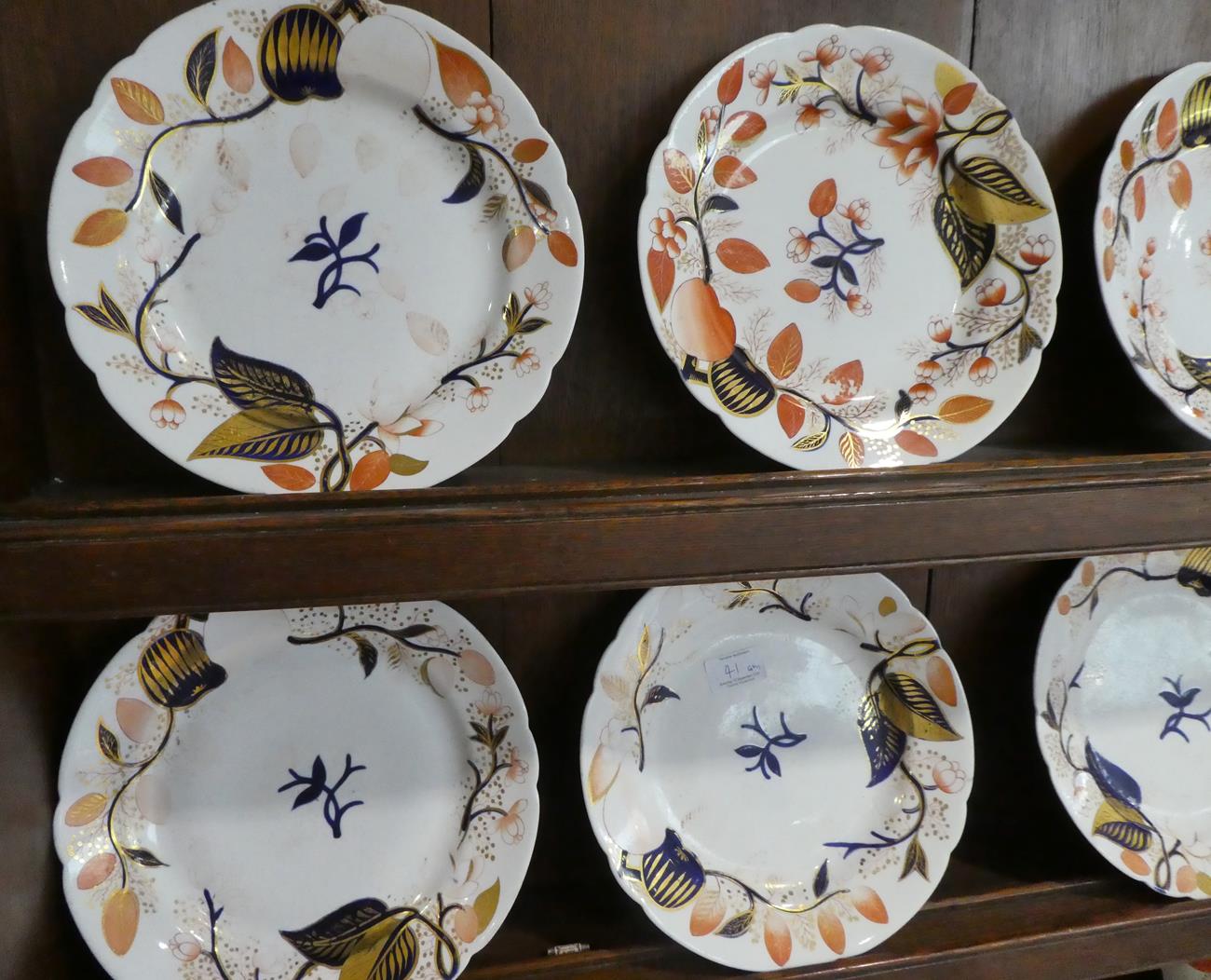 A Spode Porcelain Dinner Service, circa 1820, painted with an Imari type design, comprising a - Image 4 of 7