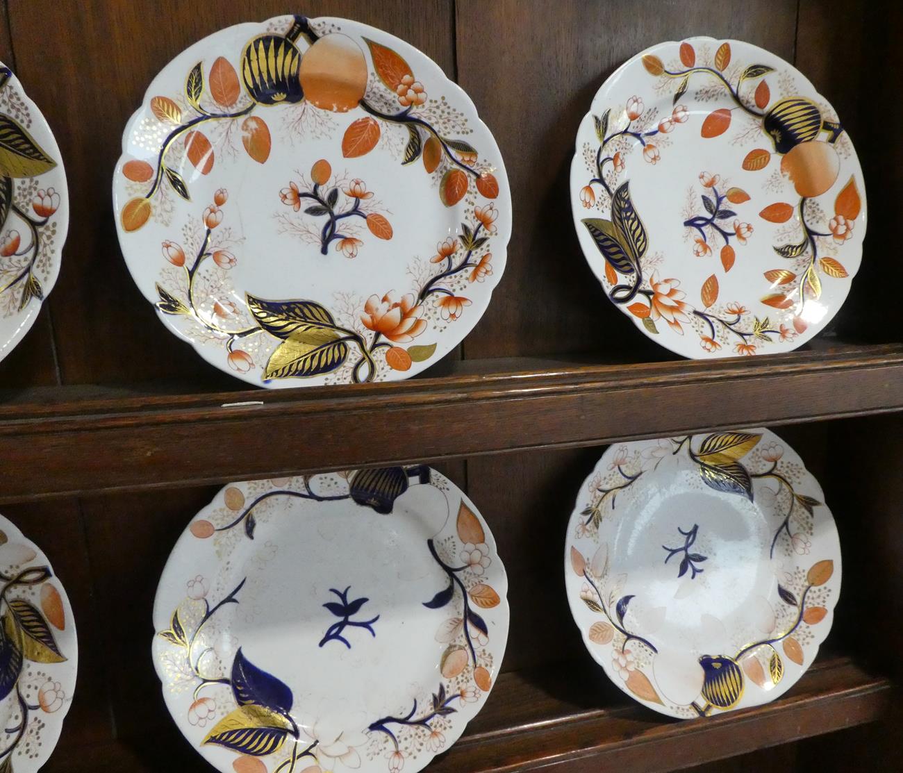 A Spode Porcelain Dinner Service, circa 1820, painted with an Imari type design, comprising a - Image 5 of 7