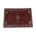 Kashgai Rug South West Iran, circa 1960 The blood red field of tribal devices around a stepped
