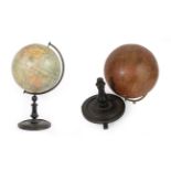A Peter J Oestergaard 13 Inch Terrestrial Table Globe, late 19th/early 20th century, on a turned