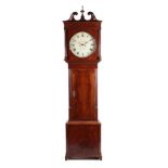 A Mahogany Eight Day Longcase Clock, signed Saml Collier, Eccles, circa 1800, swan neck pediment,