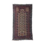 Baluch Prayer Rug Afghan/Iranian Frontier, circa 1900 The natural camel field with stylised ''Tree