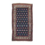 Talish Rug South East Caucasus, circa 1880 The deep indigo field with rows of stylised flowers