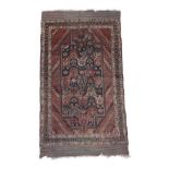 Unusual Afshar Rug South East Iran, circa 1890 The compartmentalised field of stylised plants, a