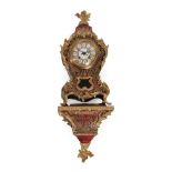 A French Red Tortoiseshell ''Boulle'' Bracket Clock with Wall Bracket, early 20th century, ''