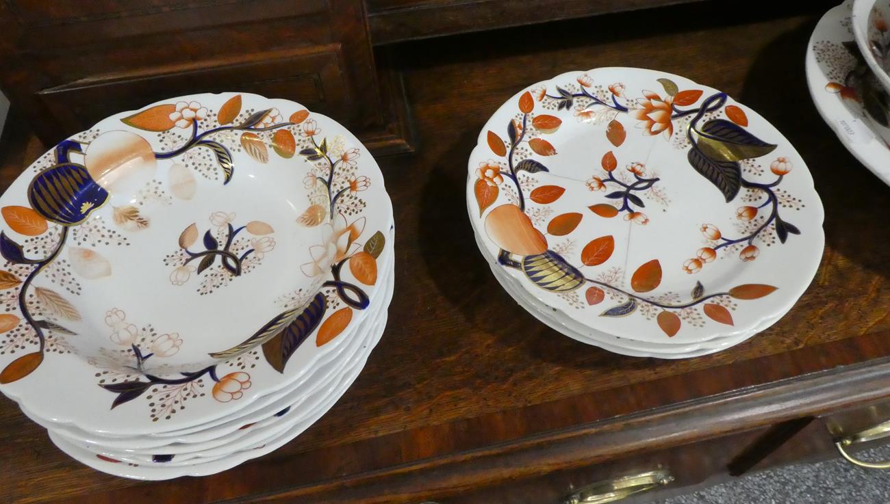 A Spode Porcelain Dinner Service, circa 1820, painted with an Imari type design, comprising a - Image 6 of 7