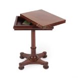 A Victorian Mahogany Foldover Card Table, mid 19th century, of attractive proportions, with pivoting