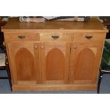 A Laura Ashley oak sideboard, 123cm wide