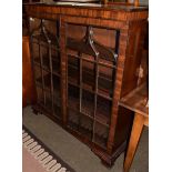 A 19th century mahogany bookcase, twin astragal glazed doors, adjustable shelf interior and