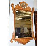 A Regency style fret-cut wall mirror 75cm high