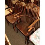 A 19th century Windsor chair and another similar (2)