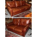 Two Barker & Stonehouse leather couches