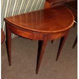 A George III mahogany folding card table